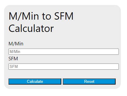 m min to sfm|m min to sfm conversion.